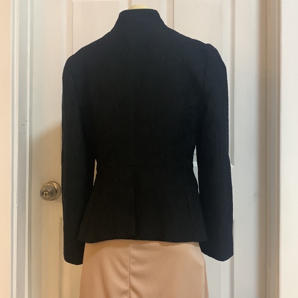 Women’s black Armani Collezioni fabric brocade blazer jacket size 8 - Picture 3 of 12